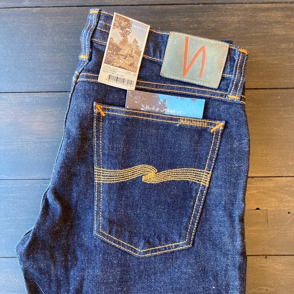 Unisex NUDIE JEANS Long John Denim Pants (NWT) - Picture 3 of 4